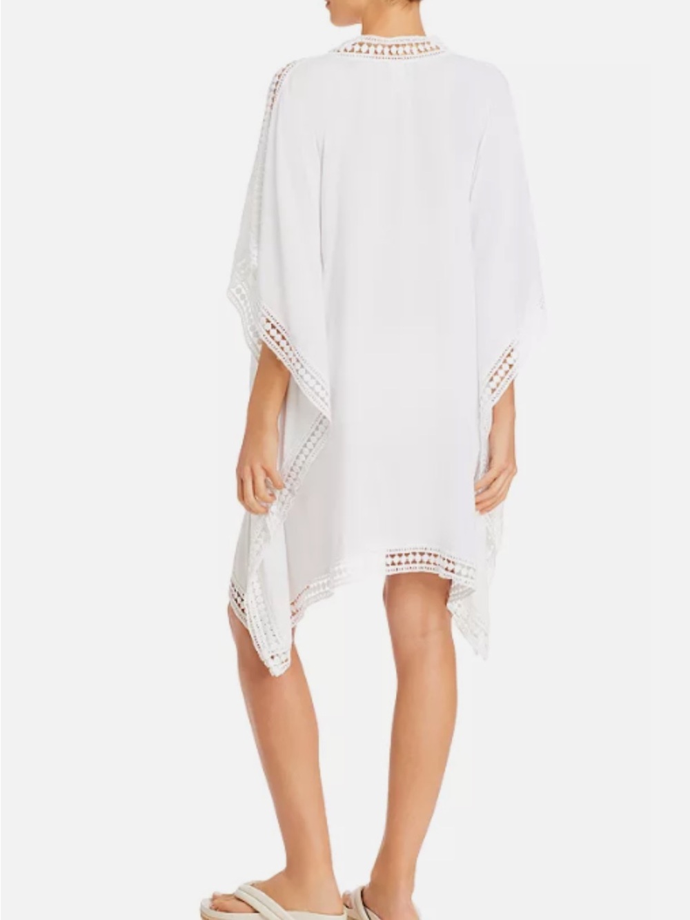 Tommy Bahama White Lace-Trim Tunic Swim Beach Coverup - Picture 8 of 10